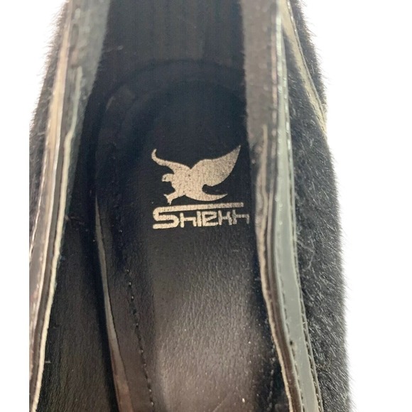 Shiekh Womens Size 8 Black Faux Fur 8" Stiletto High Heel Shoes Round Toe NWOB - Picture 7 of 12